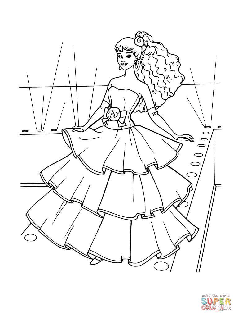 768x1024 Flamenco Dress Coloring Page Free Printable Coloring Pages