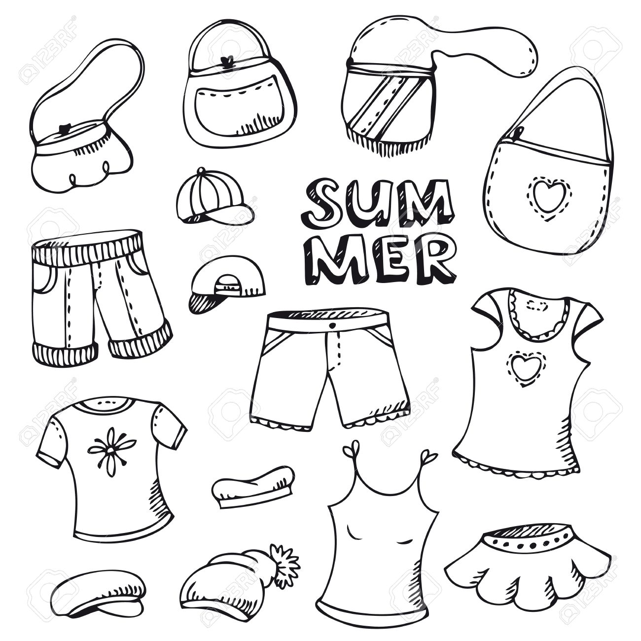 1300x1300 Summer Clothes Drawings Men's Clothes Drawing