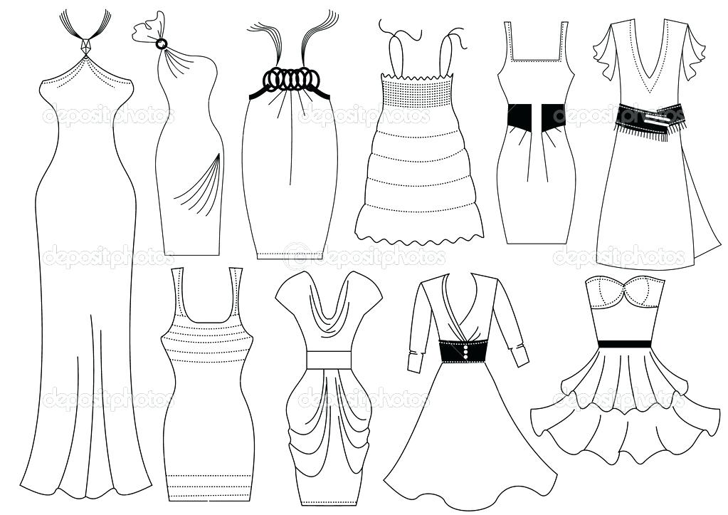 1023x723 Barbie Fashion Clothes Coloring Pages Printable For Sweet Draw
