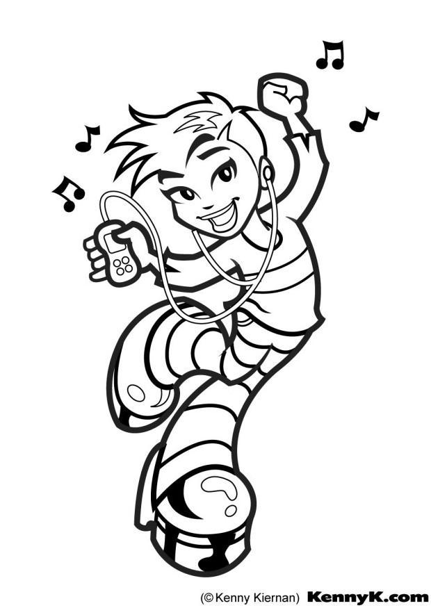 620x875 Coloring Page Dancing Girl