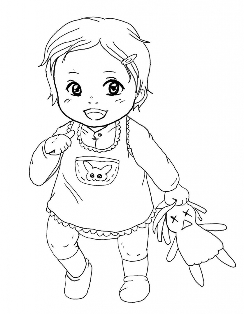 795x1024 Baby Girl Drawings Ba Girl Chibi Ragdoll