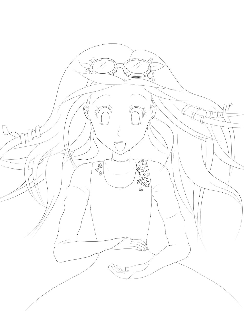 1000x1274 Girl Cricket's Drawings