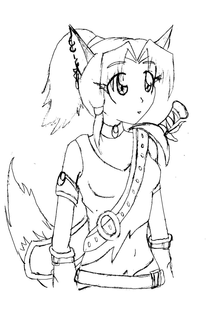 900x1336 Drawn Anime Fox