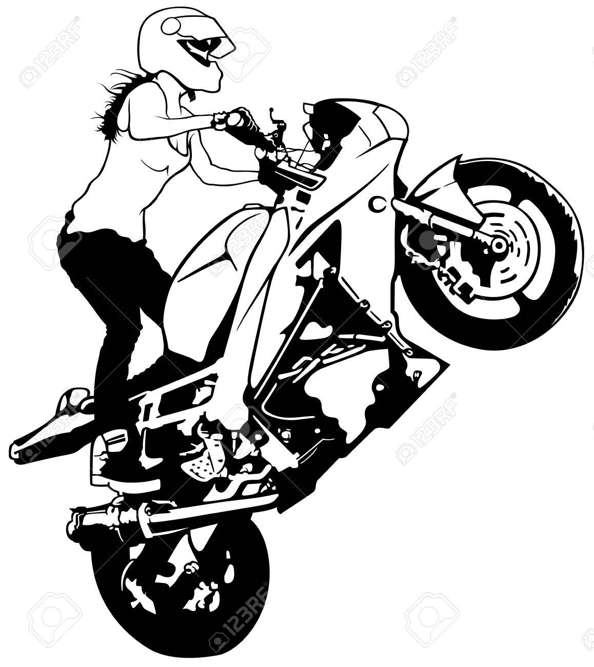 1158x1300 Motorbike Girl On The Rear Wheel