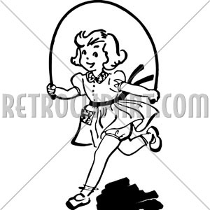 300x300 Girl With Skipping Rope,