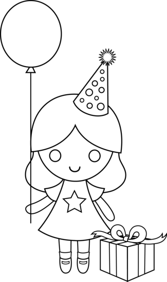 325x550 Birthday Drawing For Kids Birthday Girl Coloring Page