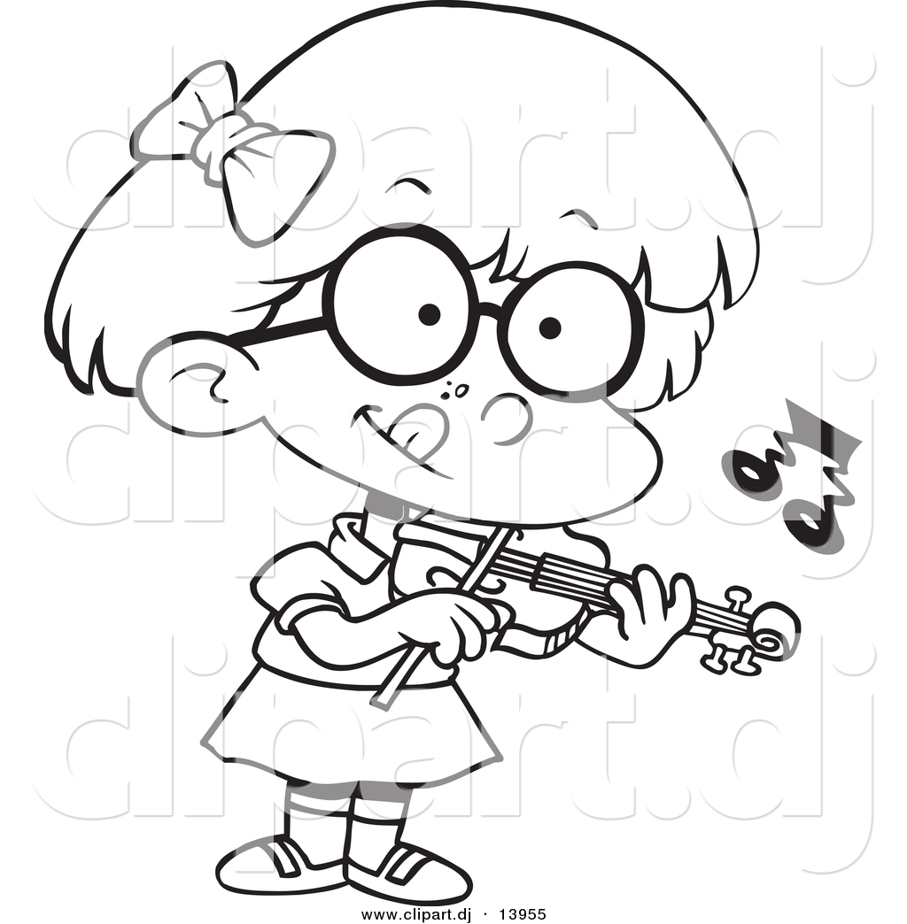 1024x1044 Clip Art Black And White School Girl Playing Violin