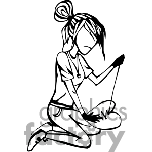 300x300 Girl Sitting On The Ground Graphicsfactory Favorites