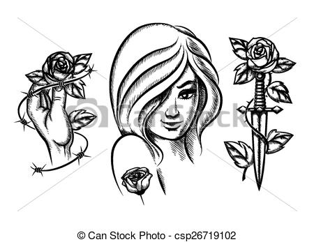 450x347 Girl With Knife Clipart