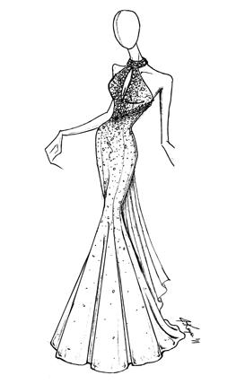 273x428 Drawings Of Prom Dresses Drawings Of Formal Dresses