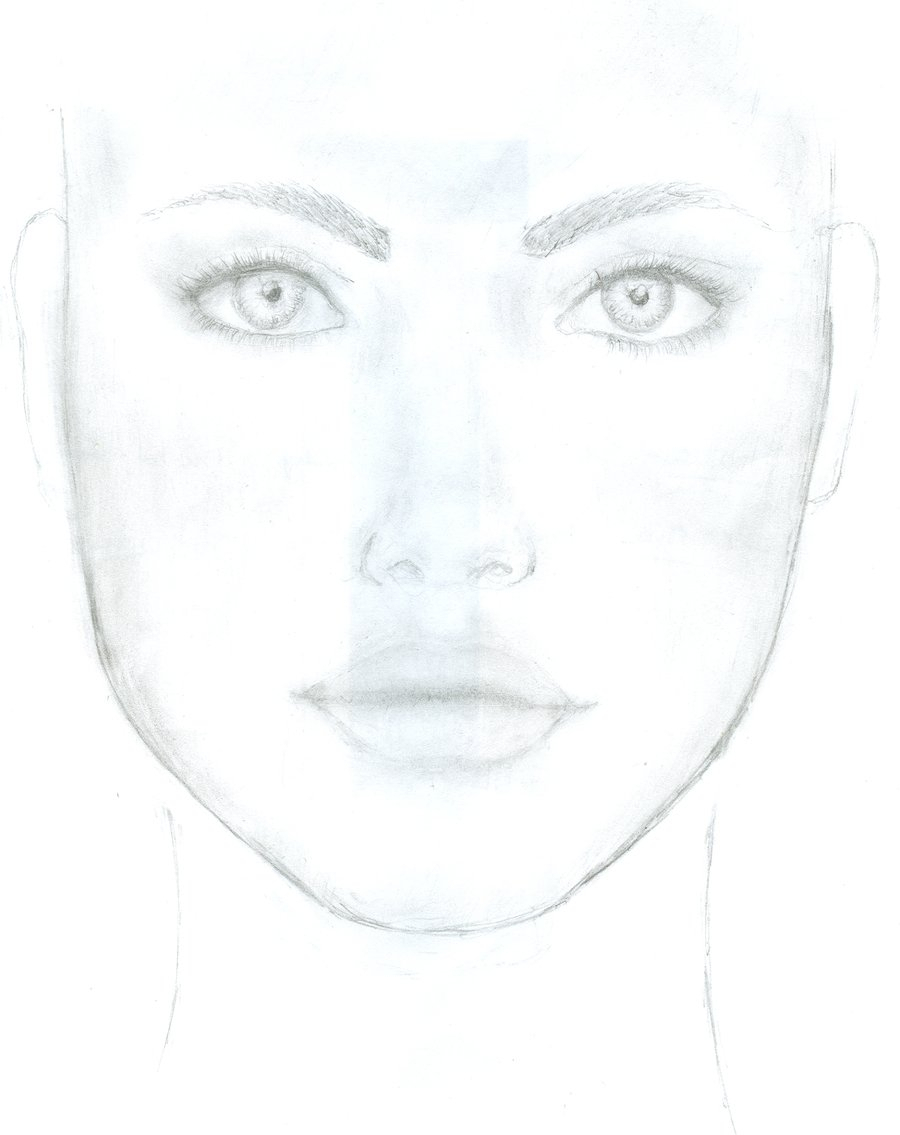 900x1135 Girl Drawing Face Easy