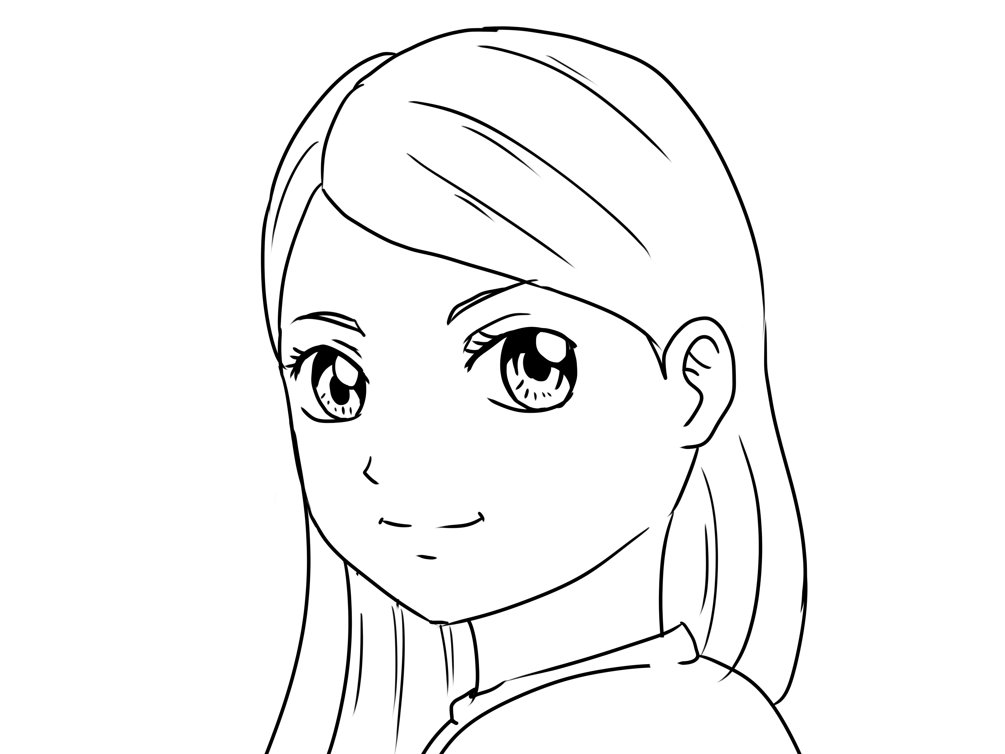 3200x2400 Girl Face Drawing Easy For Kids Easy Girl Face Drawing