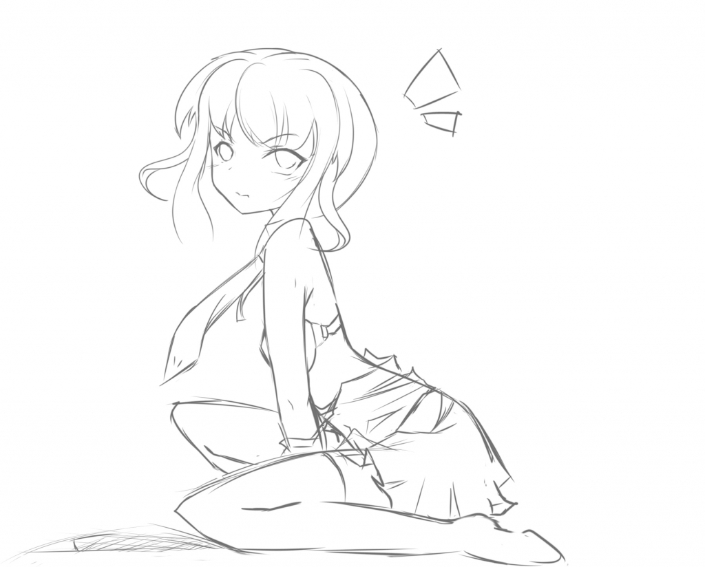 1024x824 Anime Girl Full Body Drawing Anime Girl Figure Sketch Anime Girl