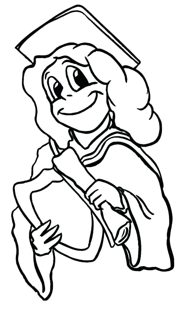 600x1013 Printable Girl Coloring Pages Graduation Coloring Pages Free