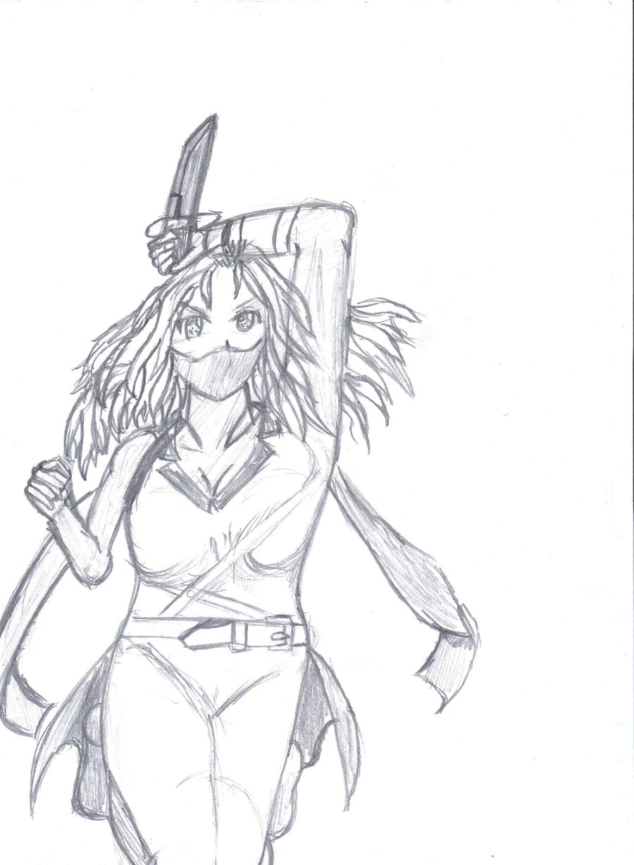 900x1227 Manga Ninja Girl By Thatanimefreak