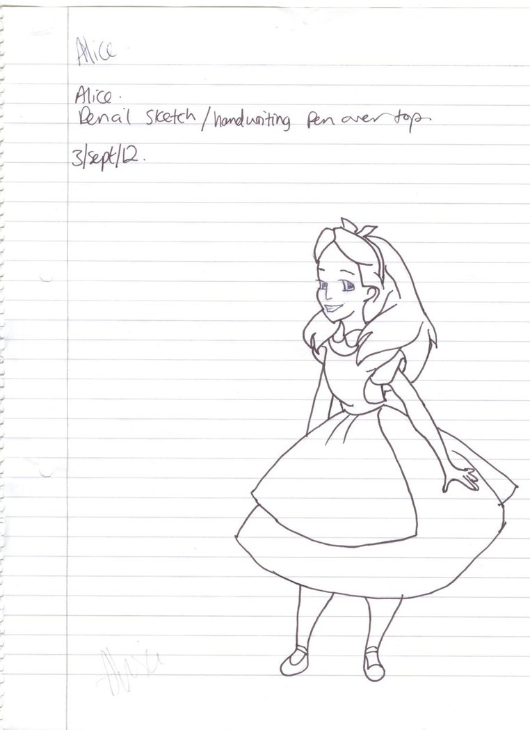 762x1049 Alice In Wonderland Outline Drawing Alice Outline By Brainypoo