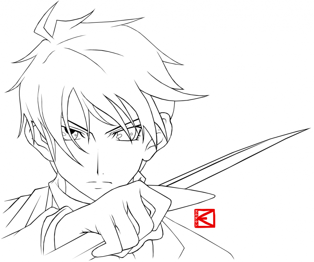 1024x853 Anime Outline Drawing
