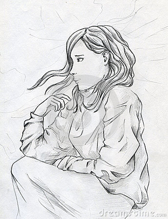 345x450 Drawn Chick Thinking