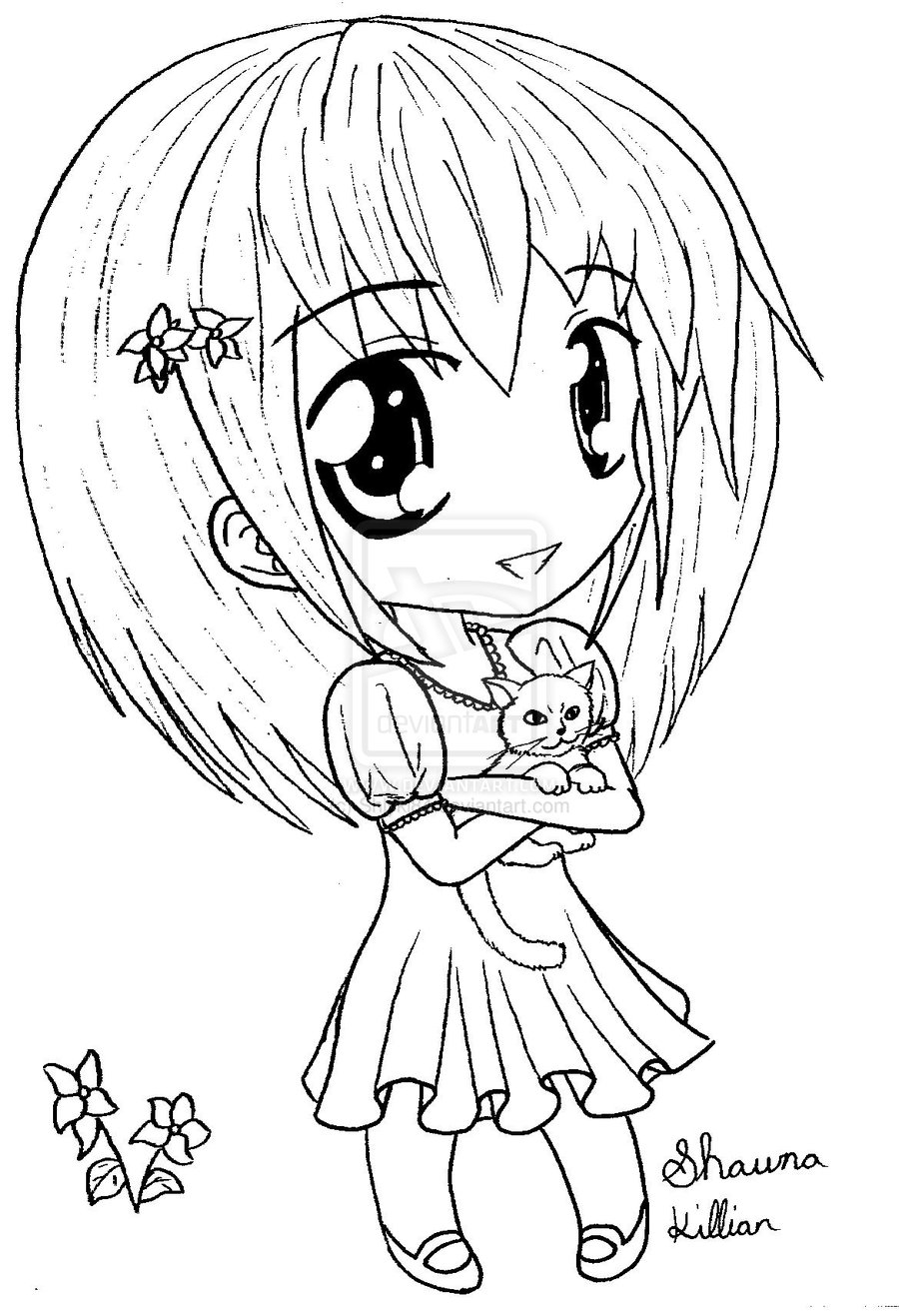 900x1317 Cartoon Drawing Of A Girl