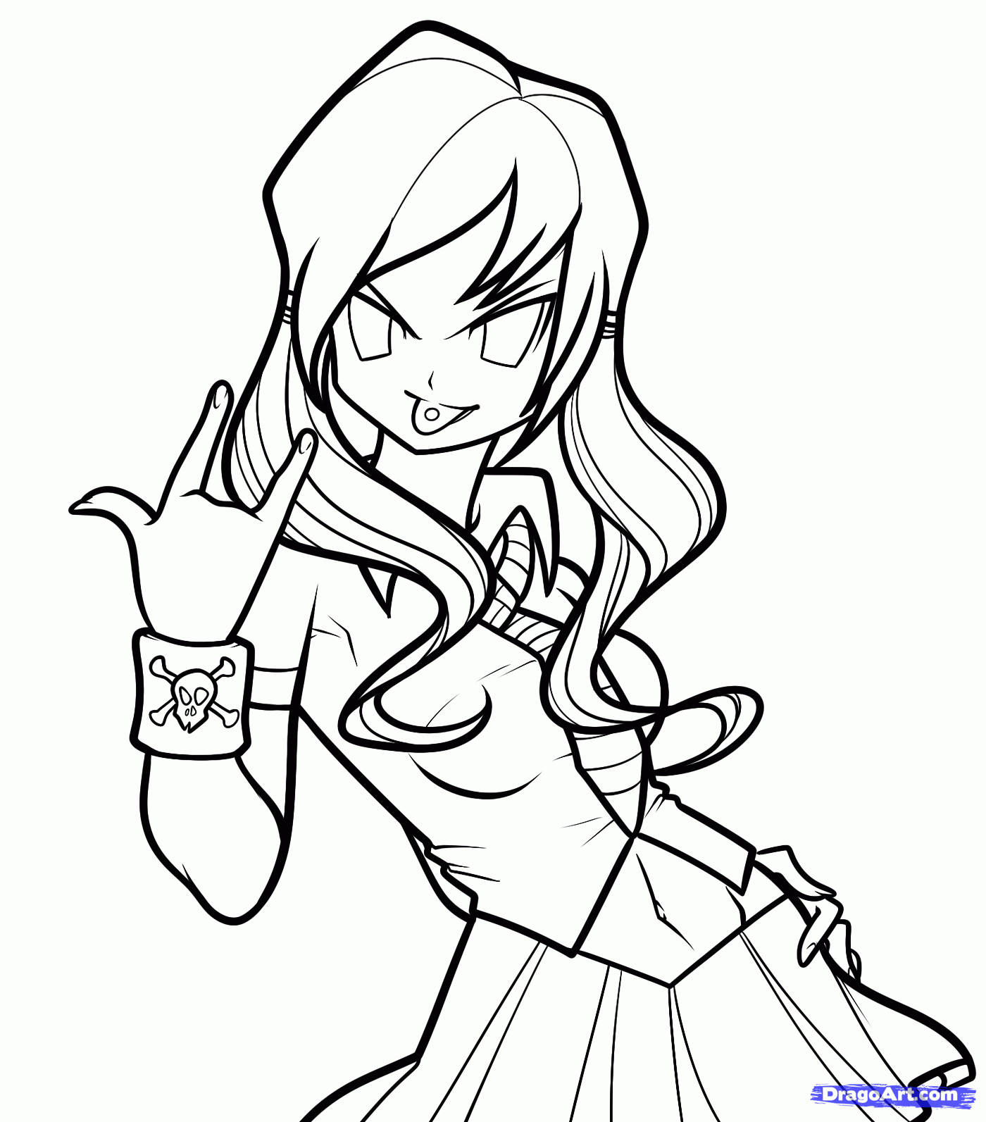 1400x1593 Easy Girl Drawing How To Draw Simple Anime Step By Step Anime