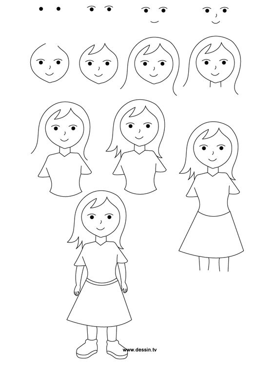 564x752 Pictures How To Draw A Girl For Kids,