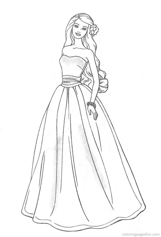 544x800 Drawn Gown Barbie Dress
