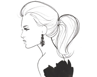 340x270 Girl Confused Print From Original By Jessicaillustration On Etsy