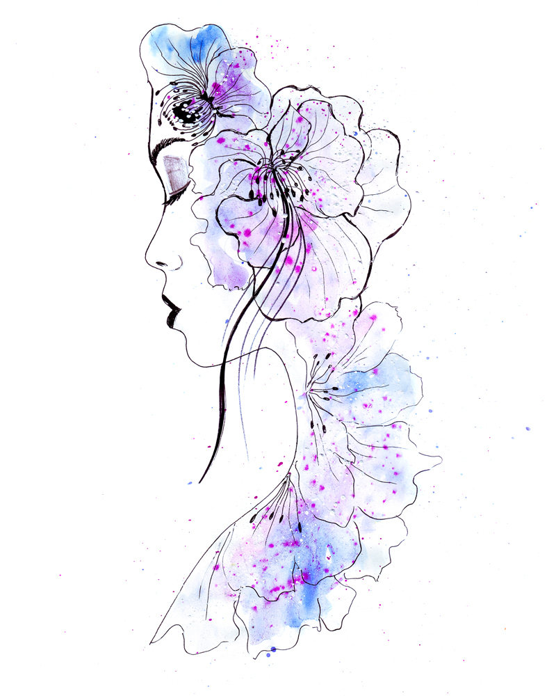 800x1000 Portrait Watercolor Girl. Watercolor Painting Girl Woman