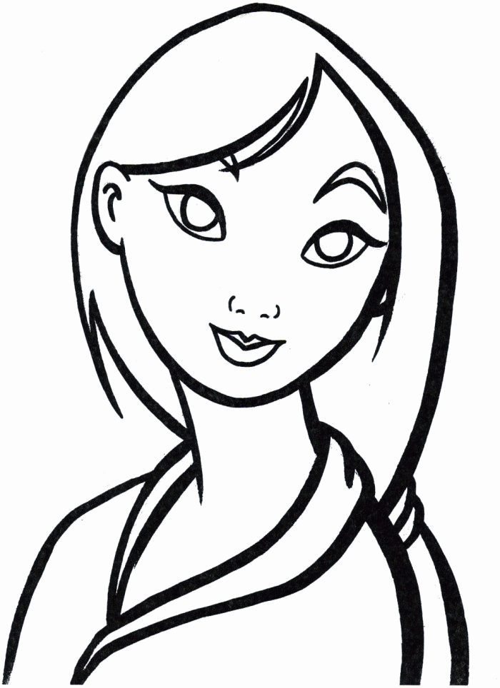 700x964 Girl Face Coloring Page 450368