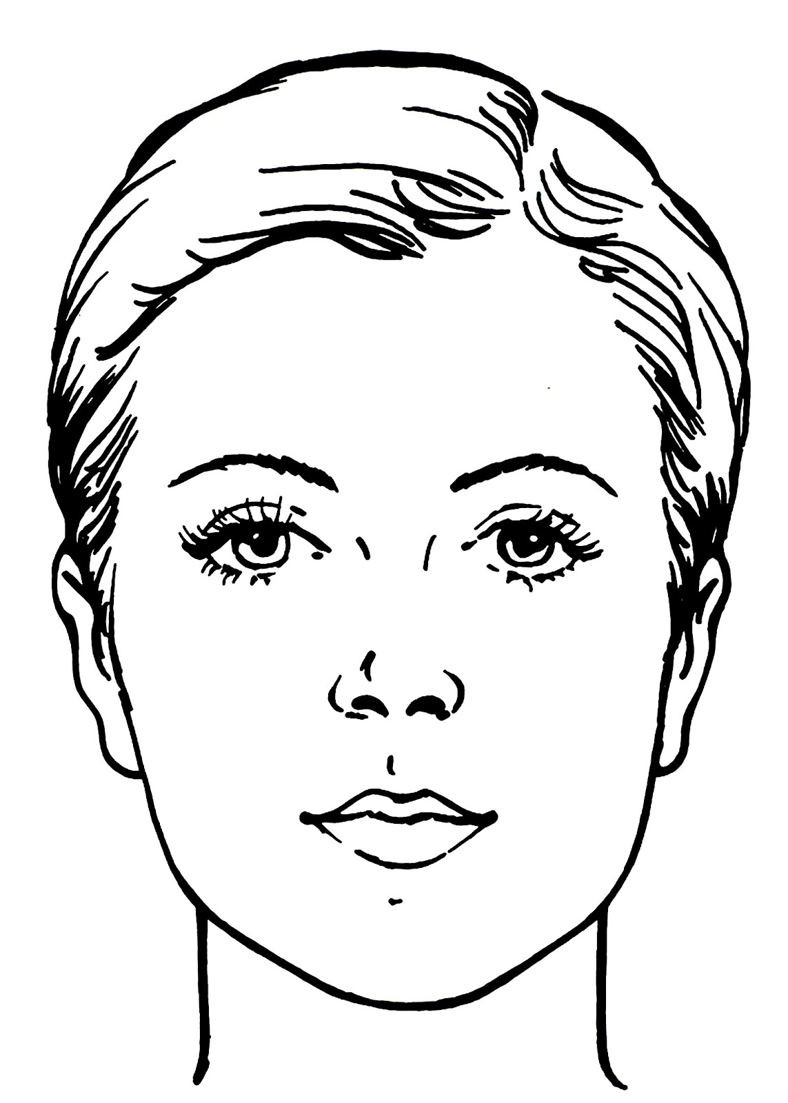 1143x1600 Girl Face Coloring Pages