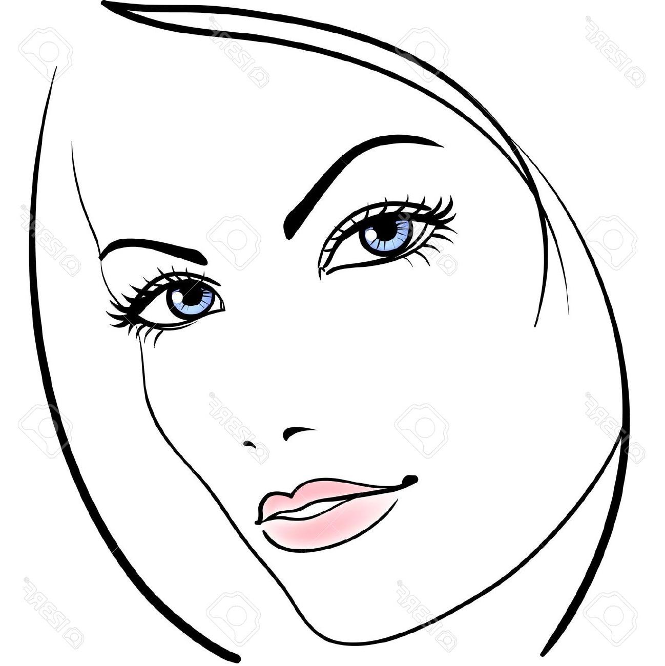 1298x1300 Top 10 Beauty Girl Face Icon Stock Vector Woman Image