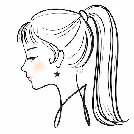 450x450 Gallery Girl Side Face Drawing,