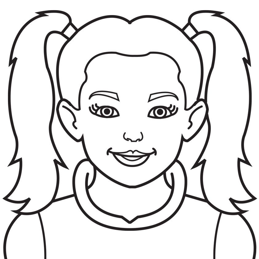 842x842 Girl Coloring Pages The Girl Face
