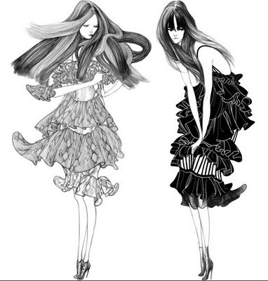 382x400 23 Best Fashion Sketches Images On Fashion Drawings