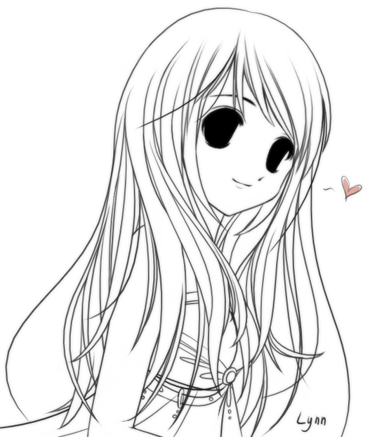 527x621 A Girl With Long Straight Hair By Whitemoonlight