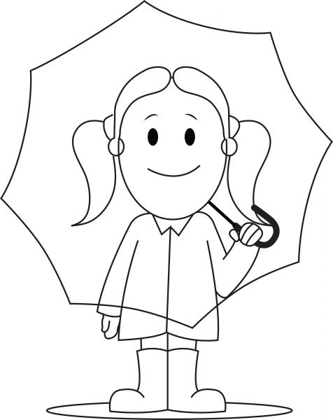 476x600 Girl Holding Umbrella