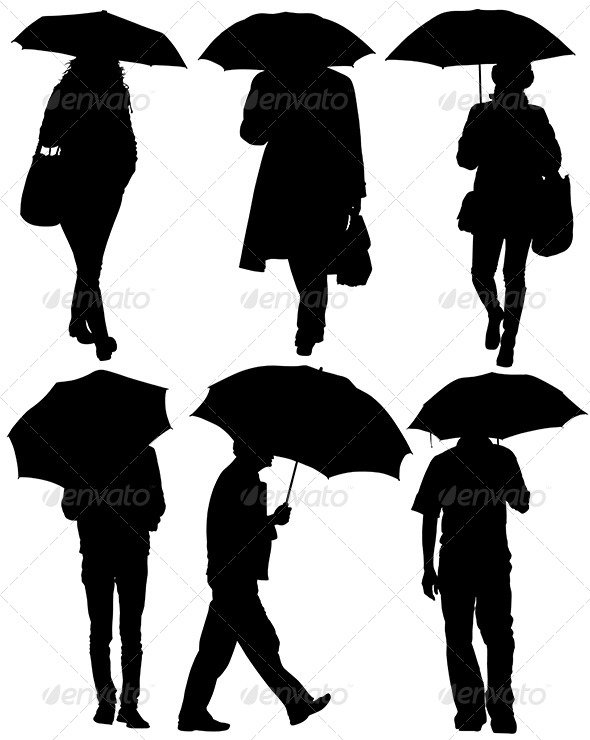 590x740 Man And Woman With An Umbrella By Iamsania Graphicriver