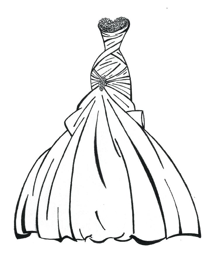 728x877 Dress Coloring Pages For Girls Color Bros