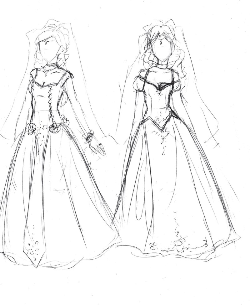800x974 Wedding Dress Designs Drawings