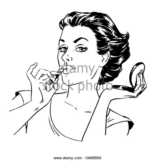 520x540 Retro Woman Mirror Black And White Stock Photos Amp Images