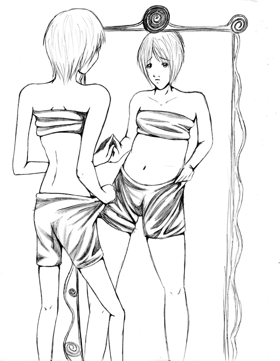 900x1160 Anorexic Reflection By Vasyasolnyshko