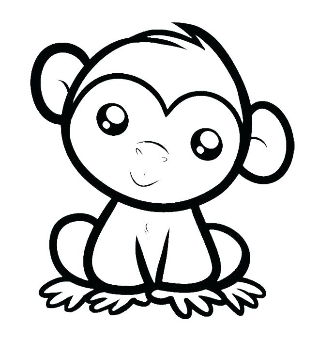 690x705 Baby Monkey Coloring Pages Click To See Printable Version Of Baby
