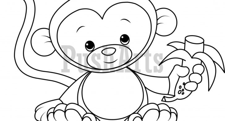 728x393 Tag Baby Girl Monkey Coloring Pages