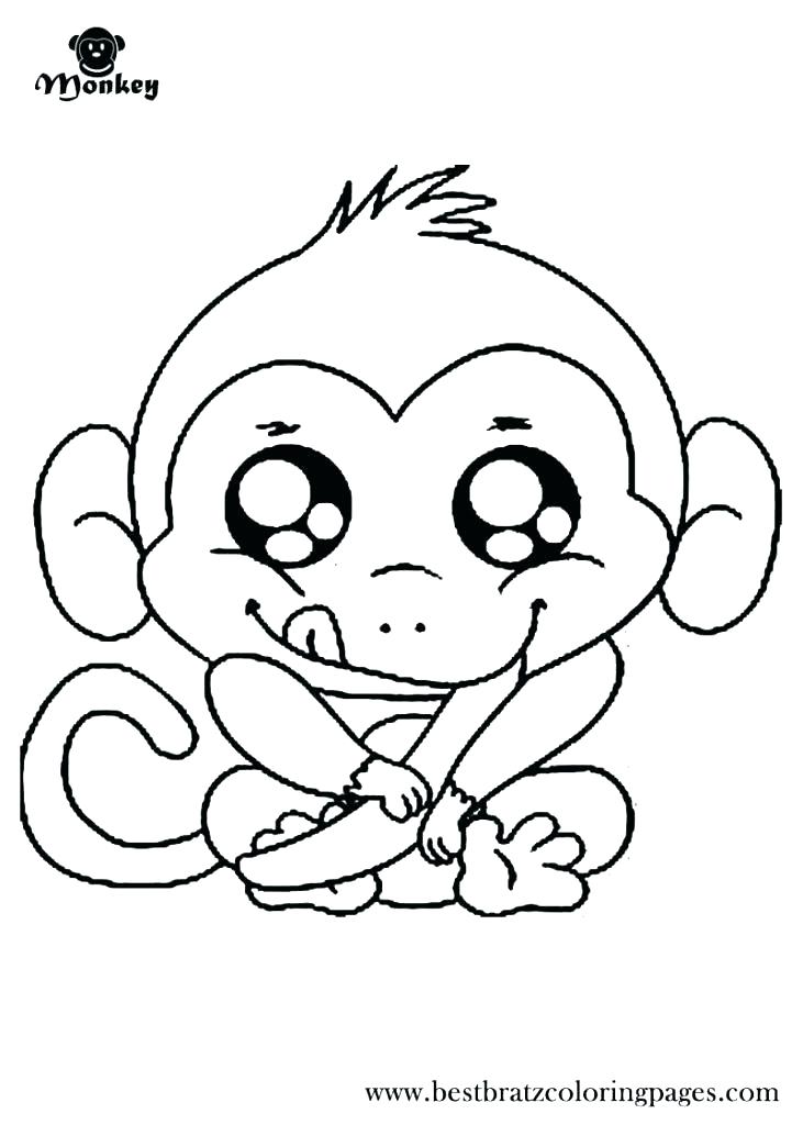 731x1024 Baby Monkey Coloring Pages