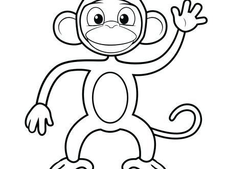 440x330 Beautiful Monkey Face Coloring Page Free Download Faces Pages