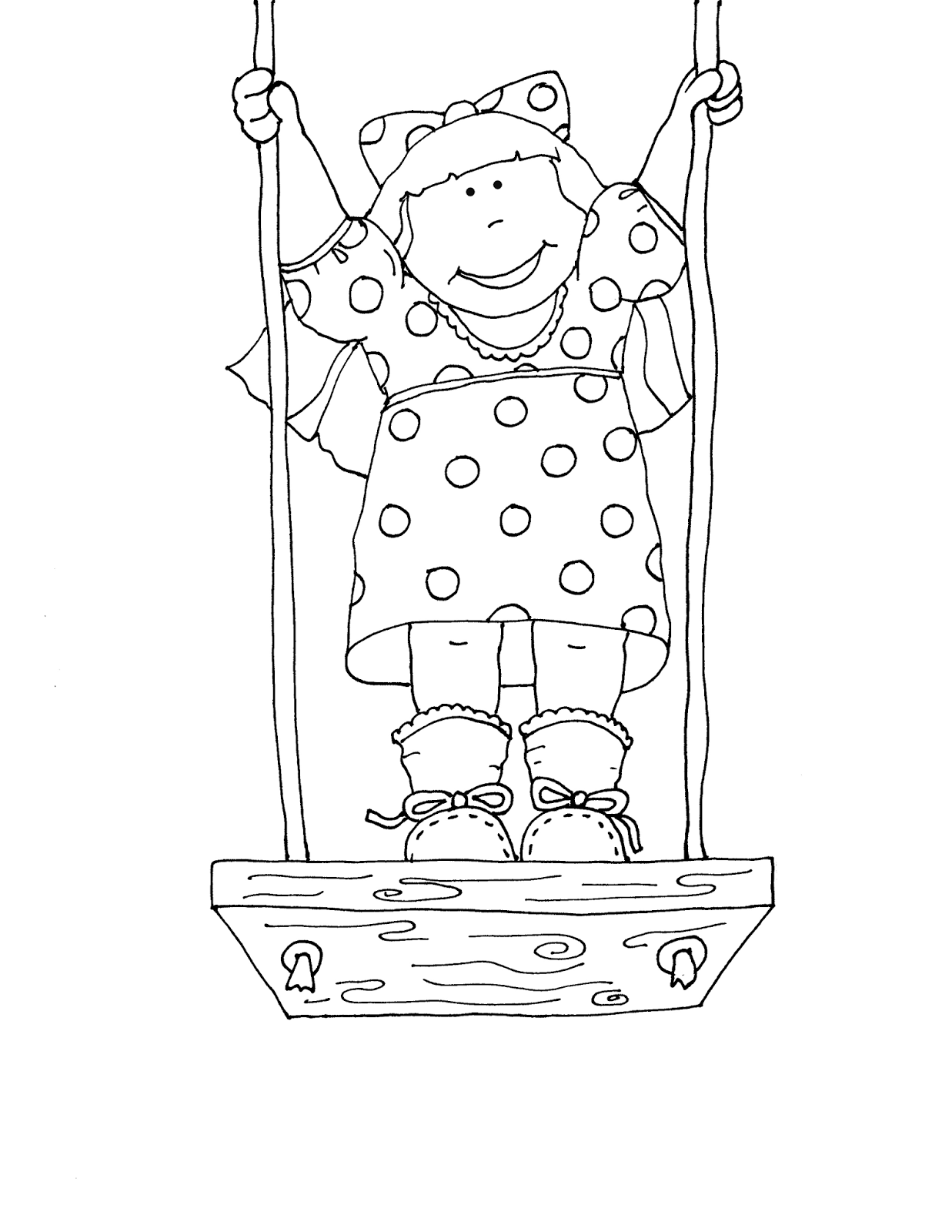 1237x1600 Free Dearie Dolls Digi Stamps Girl On A Swing Finally I Drew