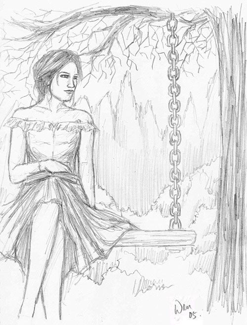 500x657 Girl A Swing By Auriond