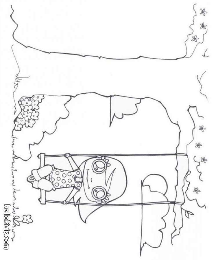 754x900 Girl On The Swing Coloring Pages