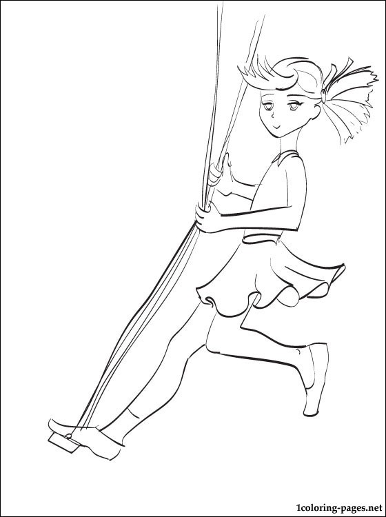 560x750 Little Girl On A Swing Coloring Page Coloring Pages