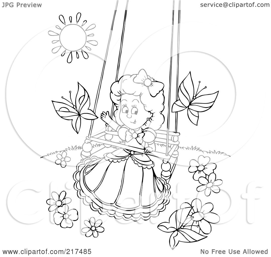 1080x1024 Royalty Free (Rf) Clipart Illustration Of A Coloring Page Outline